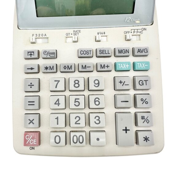 Sharp EL-1750PIII 12-Digit 2-Color Printing Calculator AC Adapter Dual Power - Picture 7 of 12